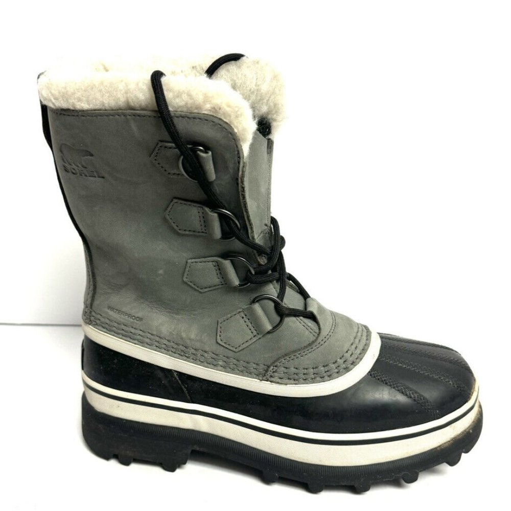 Sorel Womens Caribou Waterproof Boot Gray Size 8 M